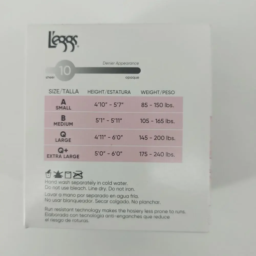 Leggs Jet 6 Pairs Tights Black Q Silken Mist Ultra Sheer Legs Control Top 3 Box